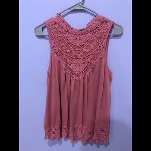 Pink Embroidered Tunic tank